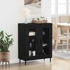 vidaXL Sideboard Schwarz Eichen-Optik 69,5 x 34 x 90 cm Holzwerkstoff