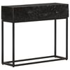 vidaXL Konsolentisch Schwarz 90x30x76 cm Massivholz Mango und Eisen
