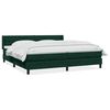 vidaXL Boxspringbett mit Matratze Dunkelgr&uuml;n 200x210 cm Samt