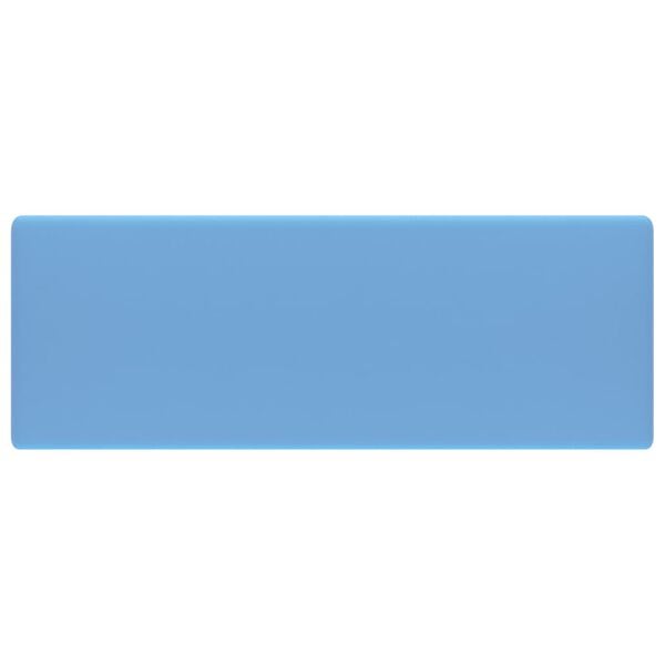 vidaXL Luxus-Waschbecken &Uuml;berlauf Quadratisch Matt Hellblau 41x41 cm