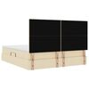 vidaXL Aufbewahrungsbett mit Matratze Creme 160 x 200 cm Polyester