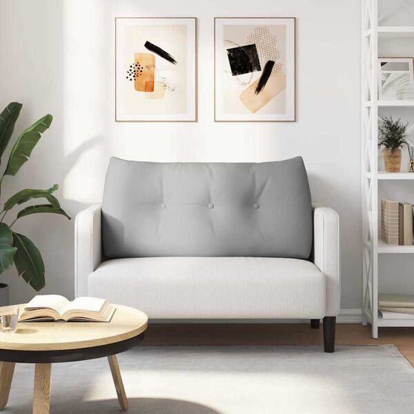 vidaXL R&uuml;cken Kissen Wolkengrau 100 x 24 x 50 cm Stoff