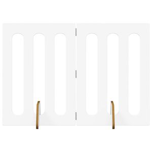 vidaXL Faltbarer Haustierzaun 2 pcs Wei&szlig; 100,5 x 38 x 70 cm
