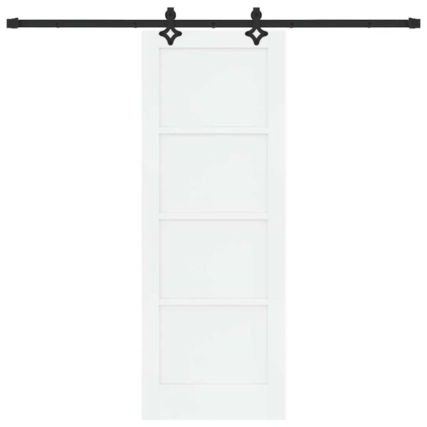 vidaXL Schiebet&uuml;r ORKDAL Wei&szlig; 73,5 x 198,5 cm Massives Kiefernholz