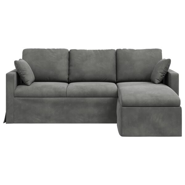 vidaXL Sofa Dunkelgrau