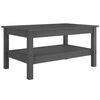 vidaXL Couchtisch Grau 80x50x40 cm Massivholz Kiefer