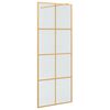 vidaXL Walk-in Duschwand Gold 80 x 195 cm Gehärtetes Glas