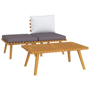 vidaXL 3-tlg. Garten-Lounge-Set mit Kissen Massivholz Akazie