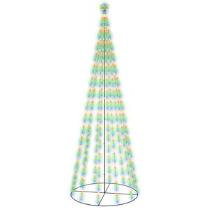 vidaXL LED-Weihnachtsbaum Kegelform Mehrfarbig 732 LEDs 160x500 cm