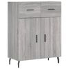 vidaXL Highboard Grau Sonoma 69,5x34x180 cm Holzwerkstoff