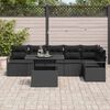 vidaXL Gartensofa-set mit Speicher 7 pcs Schwarz Poly-Rattan