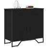 vidaXL Sideboard Schwarz Eichen-Optik 79,5 x 35,5 x 74,5 cm