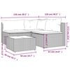 vidaXL 4-tlg. Garten-Lounge-Set mit Kissen Braun Poly Rattan
