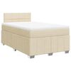 vidaXL Boxspringbett mit Matratze Creme 120x200 cm Stoff