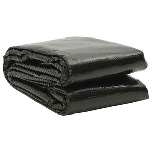 vidaXL Poolabdeckung Schwarz 260x160 cm PE