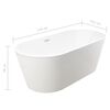 vidaXL Freistehende Badewanne und Wasserhahn 220 L 99,5 cm Golden