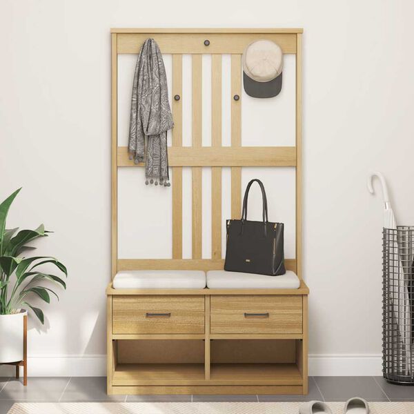 vidaXL Garderobenst&auml;nder SANDNES 87x40x159,5cm Massivholz Kiefer