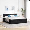 vidaXL Ottoman-Bett mit Matratze Schwarz 200x200 cm Stoff