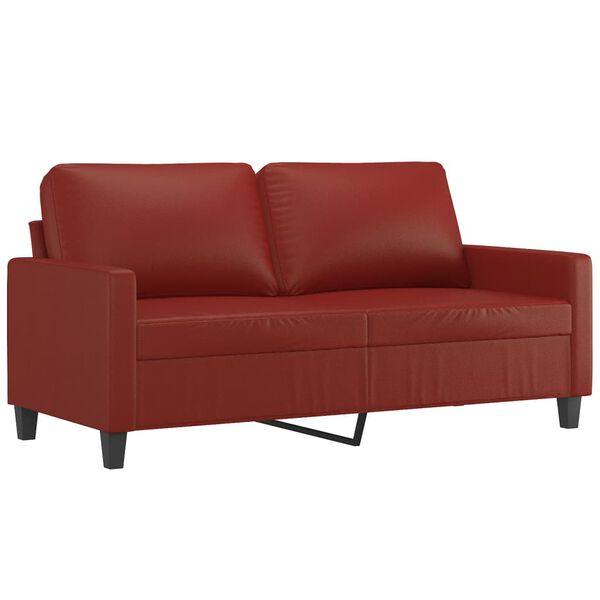 vidaXL 2-Sitzer-Sofa Weinrot 140 cm Kunstleder