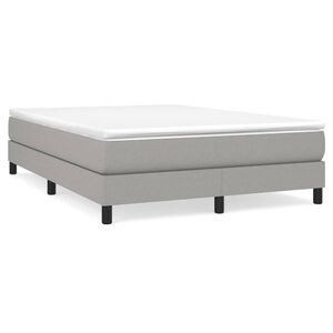 vidaXL Boxspringbettgestell Hellgrau 140x190 cm Stoff