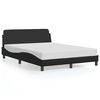 vidaXL Bettgestell Dover Schwarz 135x190 cm Kunstleder