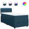 vidaXL Boxspringbett mit Matratze Blau 90x190 cm Samt
