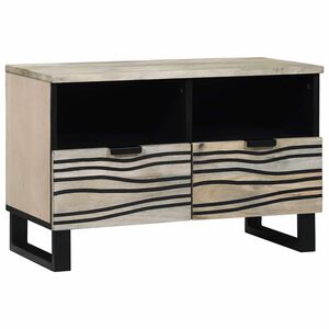 vidaXL TV-Einheiten 70 x 33 x 46 cm Wei&szlig; Holzwerkstoff
