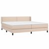 vidaXL Boxspringbett Matratze Cappuccino-Braun 200x200cm Kunstleder