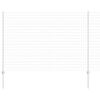 vidaXL Zaun mit Pfosten Silber 1,5 x 10 m Stahl