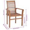 vidaXL Essst&uuml;hle 4 Stk. mit Beige Kissen Massivholz Teak