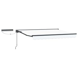 vidaXL Elektrische ausziehbare Markise Wei&szlig; 2,5 x 2 m