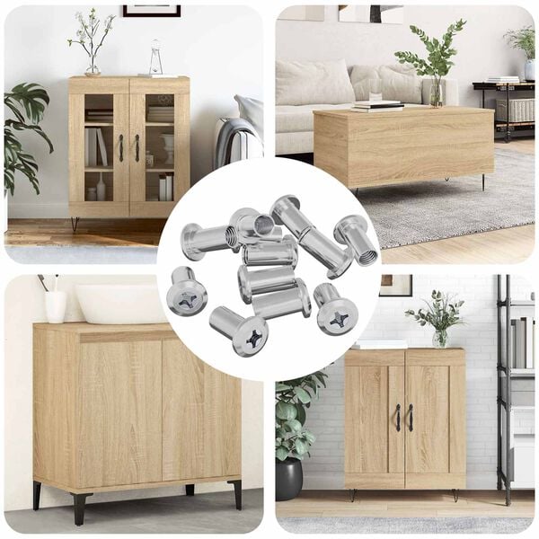 vidaXL Sicherungsmutter 2857 pcs Nickel Stahl