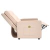vidaXL 3-Sitzer Massagesessel Creme Stoff
