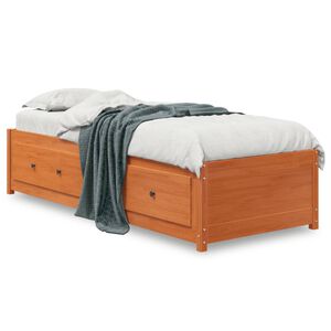 vidaXL Tagesbett ohne Matratze Wachsbraun 90x190 cm Massivholz Kiefer