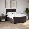 vidaXL Boxspringbett mit Matratze Dunkelbraun 140x190 cm Stoff