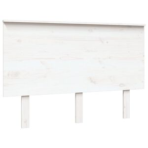 vidaXL Kopfteil Wei&szlig; 124x6x82,5 cm Massivholz Kiefer