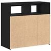 vidaXL Sideboard Schwarz Eichen-Optik 80 x 35 x 75 cm Holzwerkstoff
