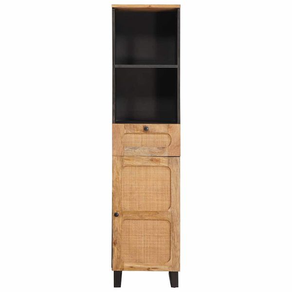 vidaXL Badezimmerschrank Braun 38 x 33 x 160 cm Massivholz Mango