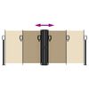 vidaXL Seitenmarkise Ausziehbar Beige 100x600 cm