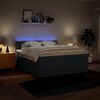 vidaXL Boxspringbett mit Matratze Blau 200x200 cm Stoff