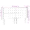 vidaXL LED Kopfteil Rosa 203x16x118/128 cm Samt