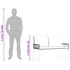 vidaXL Bank Outdoor mit Kissen Schwarz und Cremewei&szlig; 118 x 55 x 82 cm