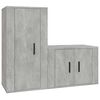 vidaXL 2-tlg. TV-Schrank-Set Betongrau Holzwerkstoff