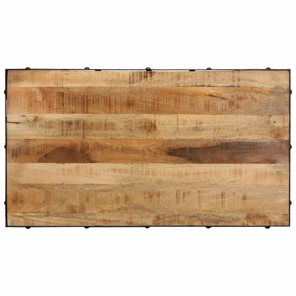 vidaXL Couchtisch mit Rollen Massivholz Mango 100x55x26 cm