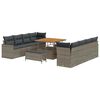 vidaXL Gartensofa-set 11 stk. Grau Poly-Rattan