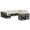 vidaXL Gartensofa-set 12 stk. Schwarz Poly-Rattan