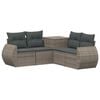 vidaXL Sofa Set 5 stk. Grau und Dunkelgrau Polyrattan und Stahl