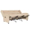 vidaXL 3-Sitzer Massagesessel Creme Stoff