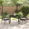 vidaXL Garten Essgruppe 3 pcs Braun Poly-Rattan