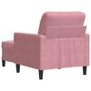 vidaXL Sessel mit Hocker Rosa 60 cm Samt